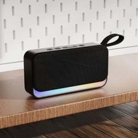 Enceinte Bluetooth portable étanche avec spectacle de lumière, tissu texturé, enceinte sans fil compacte