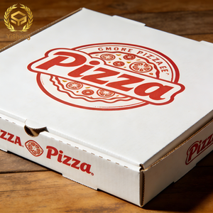 Caja de <span class=keywords><strong>Pizza</strong></span> Triangular Desechable, Biodegradable y Ecológica, de Grado Alimenticio, con Relieve y Orificio de Ventilación para <span class=keywords><strong>Pizza</strong></span> Caliente y Fresca para Llevar - Product Image 2