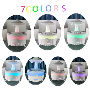 2024 recién Popular baño ayuda a dormir Arco Iris noche luz lluvioso hongo humidificador lluvia nube aceite difusor - Product Image 5