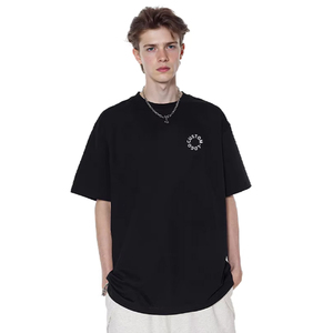 High Quality T Shirt Crewneck Two Tone 100% Cotton Blank T Shirt 240gsm Heavy Cotton <b>Tshirt</b> for Men - Product Image 1