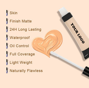 Vente en gros de correcteur liquide naturel à couvrance totale, sans huile, crème légère pour éclaircir et couvrir la peau pour l'application de maquillage - Product Image 3