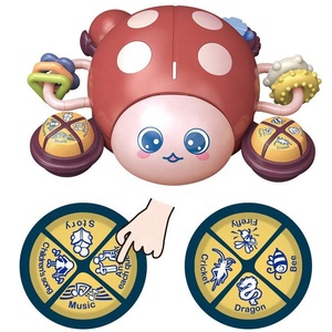 Jouet multifonctionnel pour bébé, coccinelle électrique, jouet d'éveil, évitement des obstacles, insecte de dessin animé avec lumières et musique - Product Image 4
