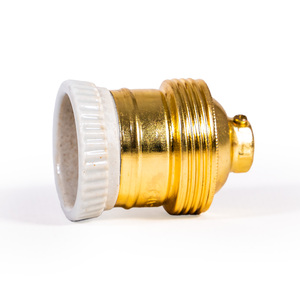Portalampada E27 in Latta e Porcellana Stile Classico 220V - Product Image 2