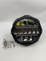 Phare LED de conduite 7 pouces 65W Spot/Flood, Phare de travail LED rond haute puissance IP67, 12V 24V pour véhicules tout-terrain 4x4 et camions