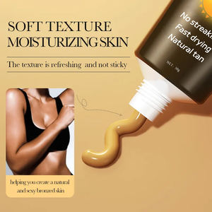 OEM-Crema intensificadora de bronceado para camas solares, crema bronceadora orgánica para el cuerpo, bronceadora, vegana, UV y con brillo solar - Product Image 4