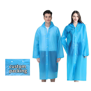 Áo mưa EVA có mũ trùm đầu, chống thấm nước, chống gió, có thể tái sử dụng, dành cho nữ và người lớn, in logo tùy chỉnh, khuyến mãi nóng - Product Image 1