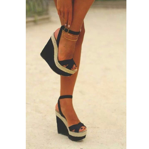 2024 European and American Street Show Hemp Rope Comfortable <b>Wedge</b> <b>Sandals</b> - Product Image 2