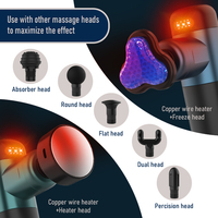 NOUVEAU Moteur sans balais 2600RPM Low Sound Sport Muscle Deep Tissue Red Light Therapy Portable Infra Red Mini Massager Gun