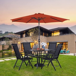 <span class=keywords><strong>Parapluie</strong></span> de terrasse extérieur 9FT <span class=keywords><strong>Parapluie</strong></span> de table extérieur avec bouton poussoir inclinable et manivelle, <span class=keywords><strong>parapluie</strong></span> de marché 8 nervures robustes Protection UV - Product Image 1