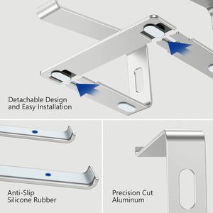 Nouveau support pour ordinateur portable en aluminium, ergonomique, détachable, support surélevé, compatible avec les ordinateurs portables de 15,6 pouces, pour Air Pro - Product Image 3