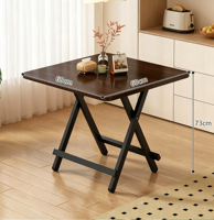 Table à manger carrée moderne, pliable, extensible, durable, en bois massif de luxe, avec pieds en métal et plateau en résine, assemblée