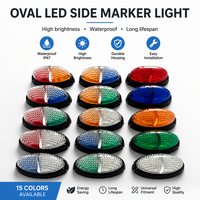 Nouvelles feux de gabarit latéraux ovales à 12 LED de haute qualité, blanc et rouge, ENSAITE DH-108 pour remorque et camion