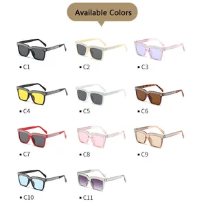 New Arrival Fashionable Diamond Setting High Quality Brand Designer Square Party Street Style Sunglasses For Women