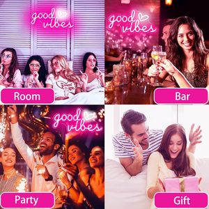 Tốt Vibes Neon Dấu Hiệu Cho Tường Trang Trí Nội Thất USB Hoạt Động Màu Hồng <span class=keywords><strong>Goodvibes</strong></span> Led Neon Đèn Dấu Hiệu Cho Phòng Tường Trang Trí Nội Thất - Product Image 5