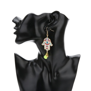 MI-E180067 Moyamiya Longue Miyuki Paume Accessoires Plage Femmes Main Perles de Riz Du Diable Yeux Dames Boucles D'oreilles - Product Image 5
