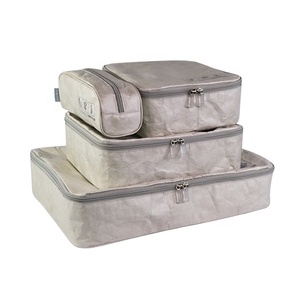 Sacs de voyage à fermeture éclair, trousse de toilette, ensemble de cubes de rangement pour voyages d'affaires, géométriques, légers, pliables, pour l'extérieur, en Tyvek et polyester - Product Image 1