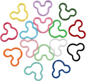 Llaveros creativos coloridos de metal, llaveros planos para bricolaje, decoración del hogar, oficina, coche, organizador, dijes - Product Image 1