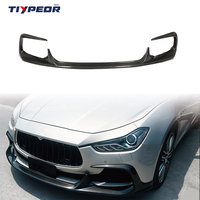 Lèvre avant en fibre de carbone style ASPEC pour Maserati Ghibli berline 4 portes 2014 - 2016 M157 pré-lifting, surface entièrement en carbone