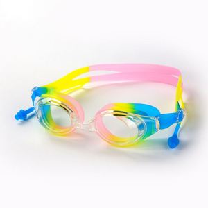 Gafas de silicona antivaho HD Diseño plano Gafas de natación UV profesionales para adultos Cabello liso Directo de fábrica - Product Image 2