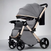 Poussette bébé - Peut être utilisée en position assise ou allongée, légère, pliable, amortissante - Poussette parapluie bébé, poussée bidirectionnelle