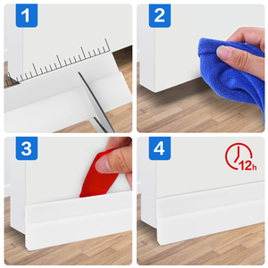 Strong Adhesive Under <strong>Door</strong> Sweep Soundproof Weather Stripping <strong>Door</strong> <strong>Draft</strong> <strong>Stopper</strong> Seal Strip for Exterior/Interior <strong>Doors</strong> - Product Image 5
