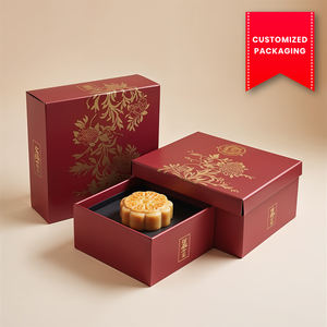 Práctico personalizable OEM y ODM Caja de embalaje tradicional Mooncake MOQ bajo para regalos Uso industrial Material de papel de forma personalizada - Product Image 1