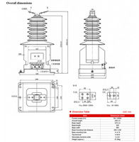Transformateur de courant extérieur en résine époxy LZX6-35W 35kV 40.5/95/185kV 0.2S/5P