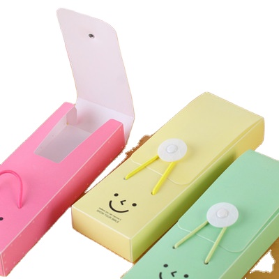 Улыбка дети пенал школьные канцелярские резинка Кнопка красочный пластиковый пенал