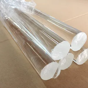 Usine en gros 100% vierge pmma transparent acrylique matériau plastique plexiglas tige ronde/bâton