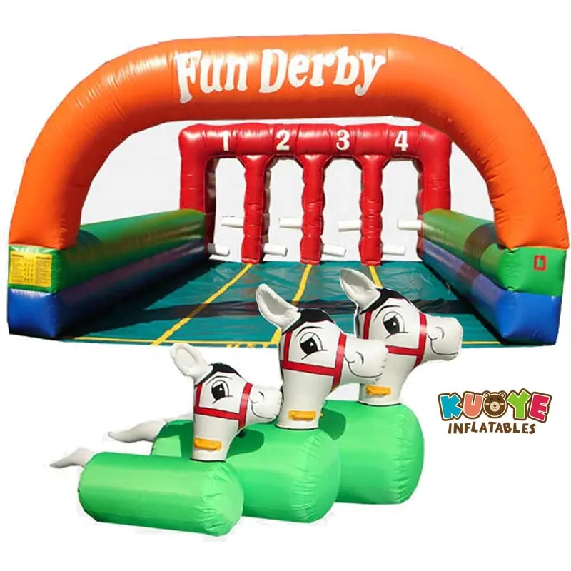 Interessante Fun Run Horse Race Derby Opblaasbare Carnaval Games For Sale