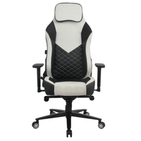 Chaise de jeu PC ergonomique confortable en cuir, inclinable, réglable en hauteur, pivotante, moderne, avec fonction de refroidissement et extensible