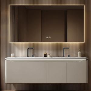 כלי סניטריים קיר תליית חדר אמבטיה רכוב יהירות עם כיור קרמיקה נגד משטח - Product Image 4