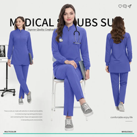 Robe longue personnalisée en tissu extensible doux avec élasthanne pour femmes musulmanes, accessoires médicaux et d'infirmière pour hôpitaux, vente en gros 2026