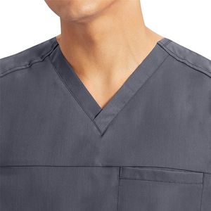 Haut de blouse médicale pour homme Justin, col en V, coupe moderne, avec poche sur la poitrine, en tissu tricoté, pour usage hospitalier, entretien facile, extensible - Product Image 5