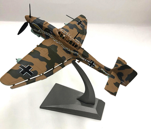 ZFmodel 1:72 bombardero de buceo alemán de la Segunda Guerra Mundial Stuka JU87 modelo de avión de combate de aleación simulada vehículos de juguete fundidos a presión - Product Image 6
