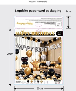 Décorations de fête d'anniversaire et ensembles de ballons en gros, décorations pour petit ami et petite amie, accessoires de toile de fond pour ballons, ambiance festive - Product Image 4