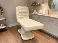 Table de massage électrique moderne de luxe, lit de beauté pour salon, avec 3 moteurs, design pliable, pour soins du visage et extensions de cils