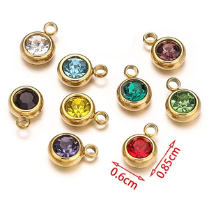 फैशन स्टेनलेस स्टील के गहने न्यूनतम 12-रंग जन्मदिन के पत्थर के पेलेंट डिय हार ब्रेसलेट - Product Image 5