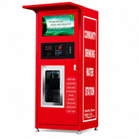 Distributore Automatico d'Acqua RO per Esterni 24H, 400 GPD, con Pagamento Tramite QR Code, Carta e Monete per la Comunità