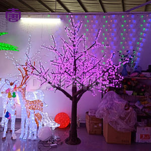 Fantástico Árbol de Flores de Cerezo LED, Flores Luminosas para Decoración de Calles en Navidad, IP65 Impermeable, Alimentado por Energía Solar - Product Image 3