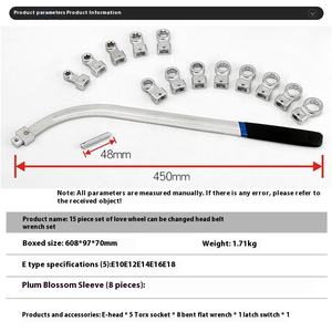 Oem Aanpasbare 12-hoek Zeshoekige Pruimenauto-Ventilatorsleutel Set Motorriem Schroefdraaier Verwijderingsgereedschap Met Metrisch Momentsleutel - Product Image 3