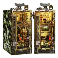 CAYI 2025 Kit DIY Book Nook Bureau de Liaison Militaire, Puzzle 3D en Bois, Maison de Poupées Miniature en Bois, Book Nook