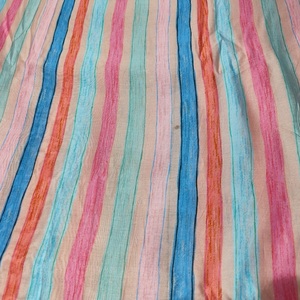 Tela Ligera de Seda Chanderi con Estampado de Rayas de Diseño, Multicolor, Suave, Transpirable, de Secado Rápido, para Textiles del Hogar, Dupatta, Vestido - Product Image 6