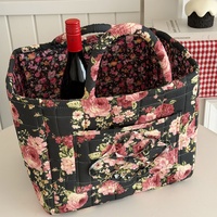 Panier de rangement pliable et portable en tissu floral fait main pour sous-vêtements et articles ménagers divers – Vente en gros