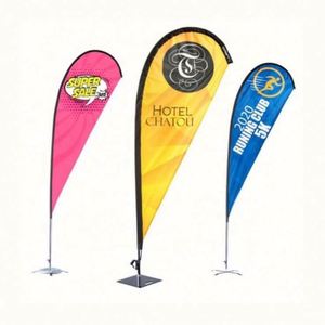 ธงขนนกทรงหยดน้ำพิมพ์ลายตามสั่ง สำหรับการโฆษณาและโปรโมชั่นกลางแจ้ง - Product Image 1