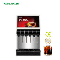 TWBEVERAGE Distributeur de boissons gazeuses multi-saveurs à 6 vannes proportionnelles pour la préparation de cola glacé et d'eau aromatisée