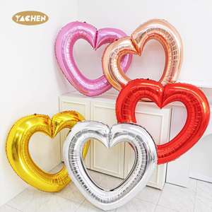 YACHEN 로즈 골드 레드 핑크 40인치 대형 하트 모양 호일 풍선 발렌타인 데이 생일 웨딩 파티 장식용 - Product Image 2