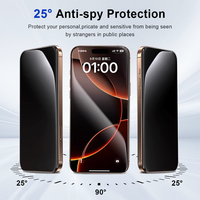Protection d'écran en verre trempé pour iPhone 17, protection contre les chutes, confidentialité ESD, verre mobile 9H