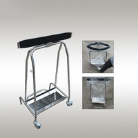 Porte-sac poubelle JH-Mech Capacité Support mural mobile Support de sac poubelle pliable de conception industrielle solide