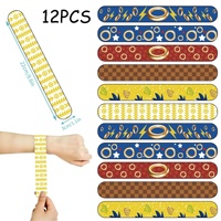 Bracelet circulaire Pat-Pat en PVC Sonic Merchandise avec motifs de foudres circulaires inspirés du jeu - Cadeau idéal pour les enfants